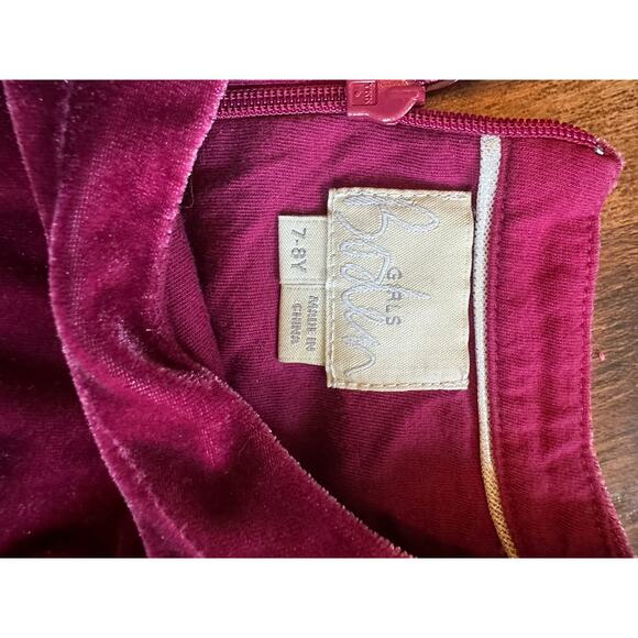 Mini Boden girls velvet stars dress size 7-8 - Picture 3 of 4
